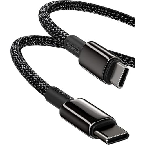 Baseus black braided cable with two USB-C connector ends